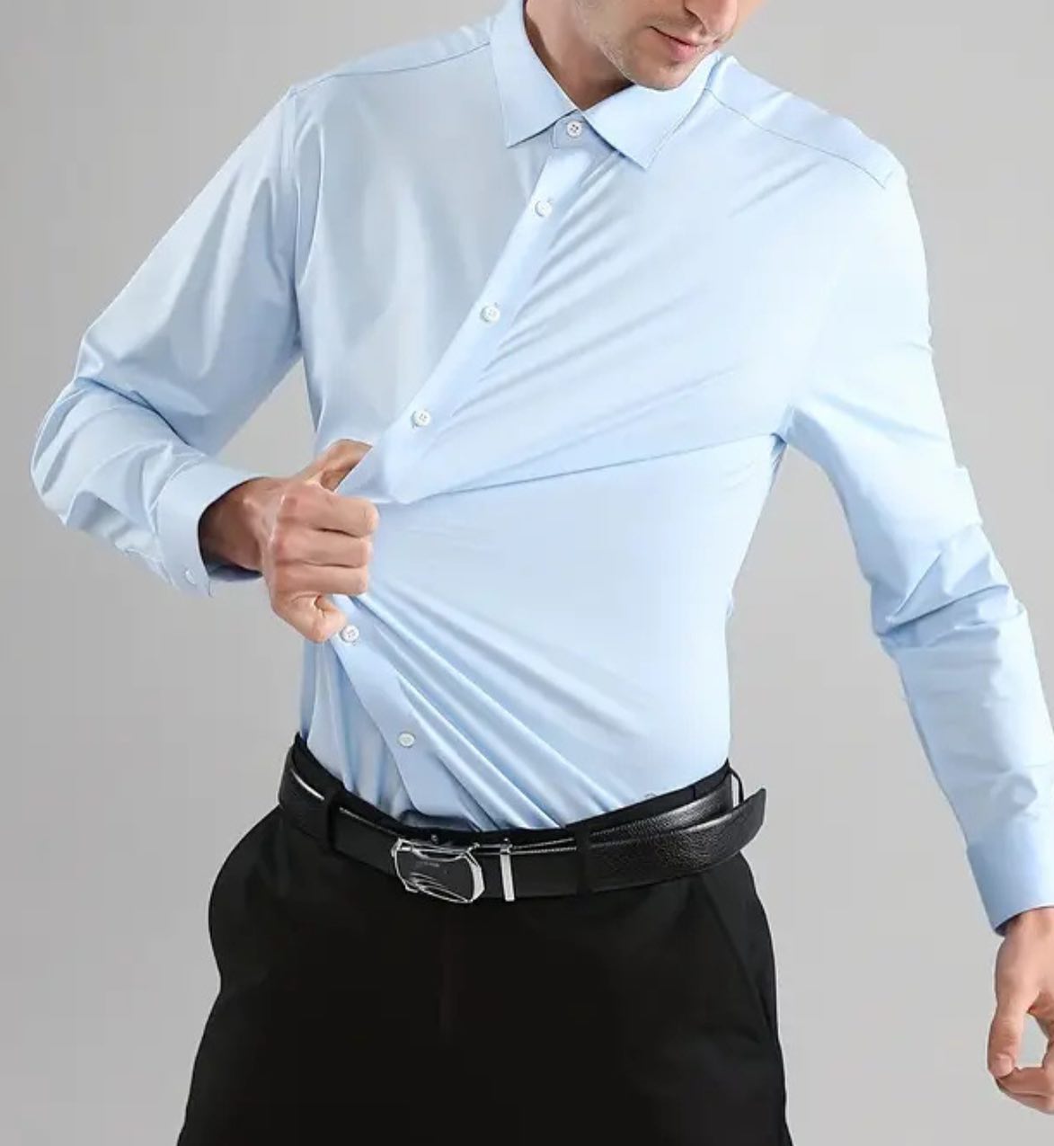 Camisa Social Slim Fit – Conforto Extremo Tecnologia Stretch Tecido Inteligente