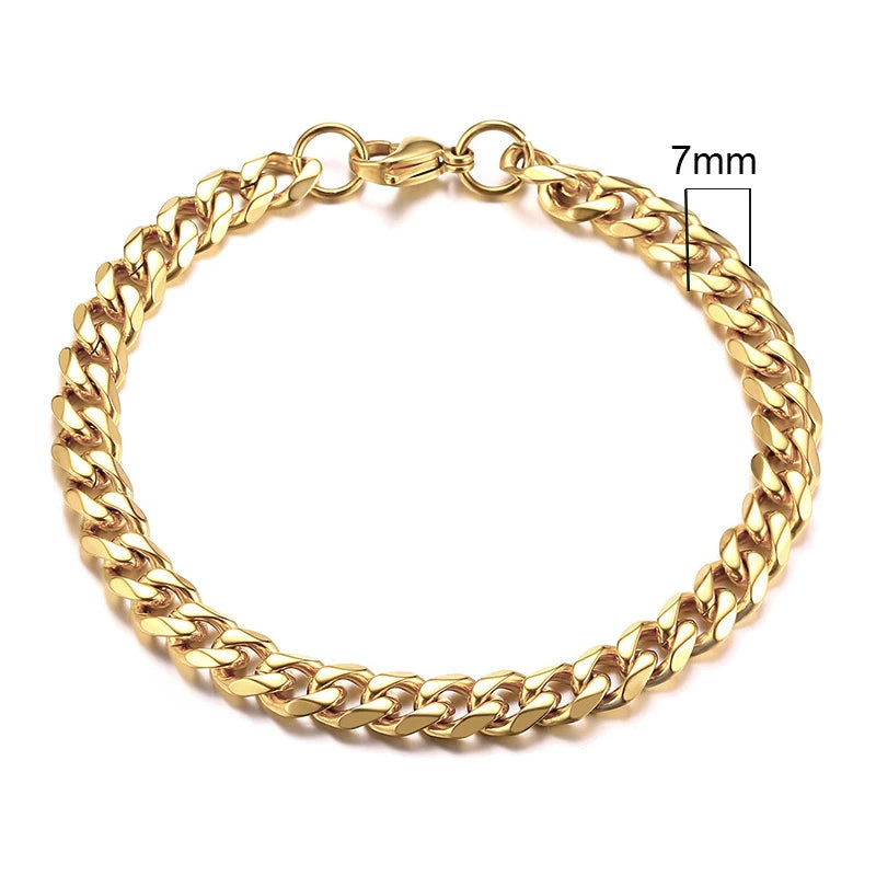 Pulseira Banhada a Ouro 18K - Prata 925 de Lei - Estilo Social Clássico