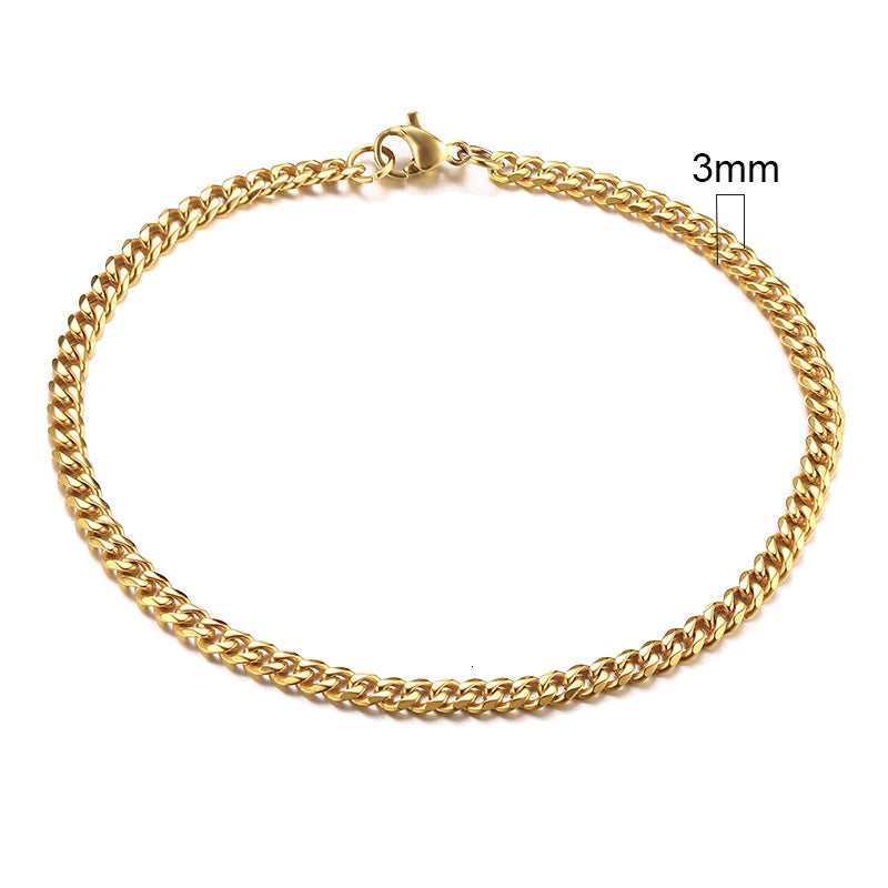 Pulseira Banhada a Ouro 18K - Prata 925 de Lei - Estilo Social Clássico