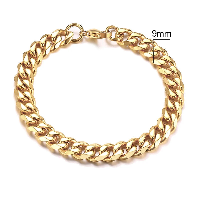 Pulseira Banhada a Ouro 18K - Prata 925 de Lei - Estilo Social Clássico