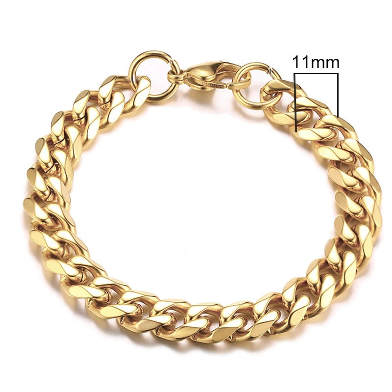 Pulseira Banhada a Ouro 18K - Prata 925 de Lei - Estilo Social Clássico