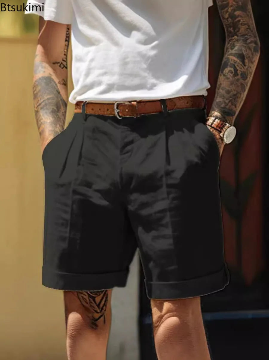 Shorts de Linho Casual - Estilo Fino