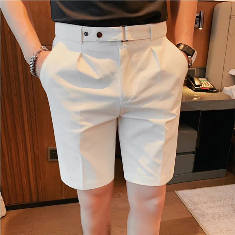 Shorts Casual - Estilo Britânico Refinado