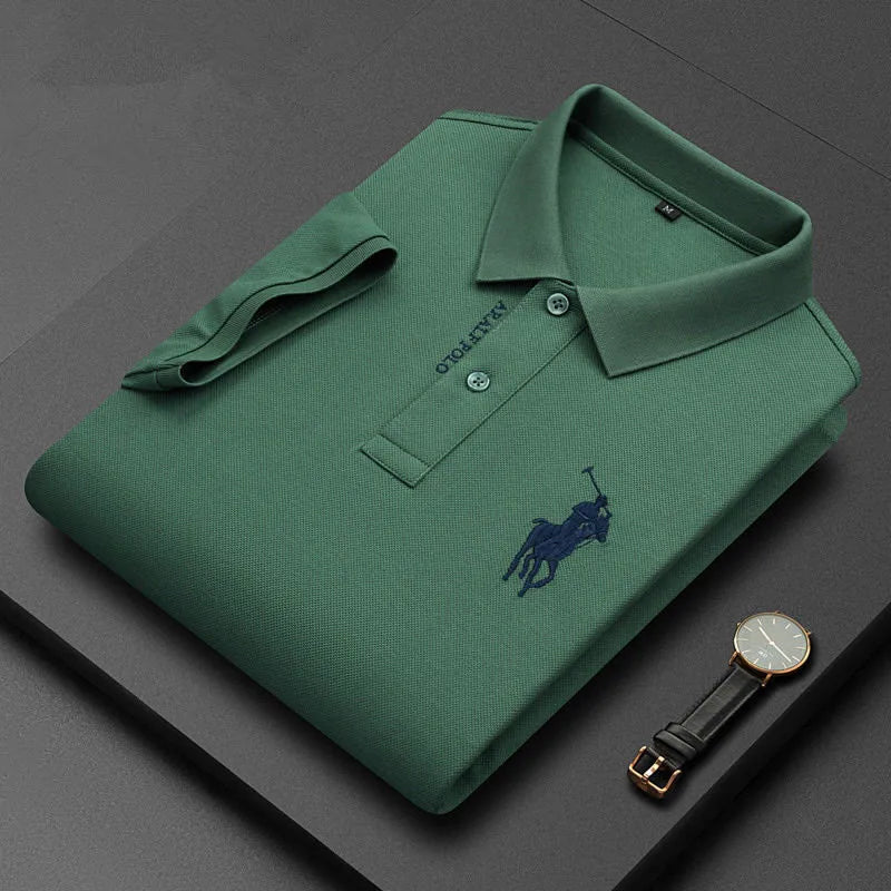 Camiseta Polo Clássica Bordada - Estilo Fino