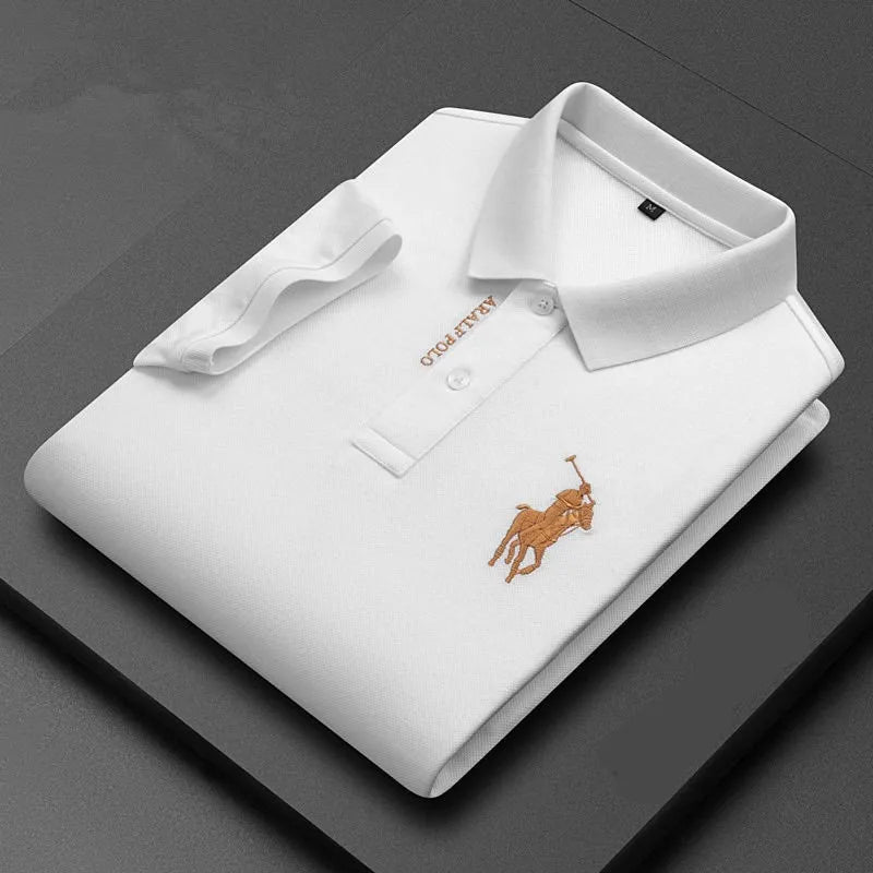 Camiseta Polo Clássica Bordada - Estilo Fino