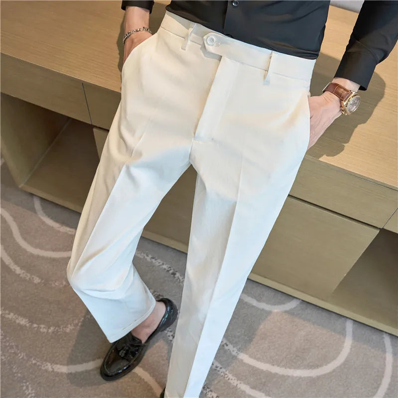 Calça Social Slim Fit Elegante - Tecido Flexível