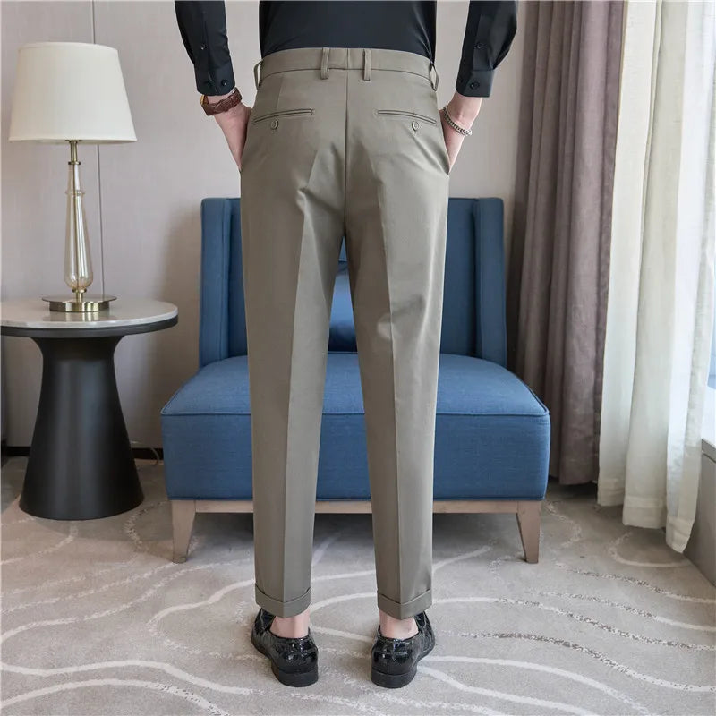 Calça Social Slim Fit Elegante - Tecido Flexível