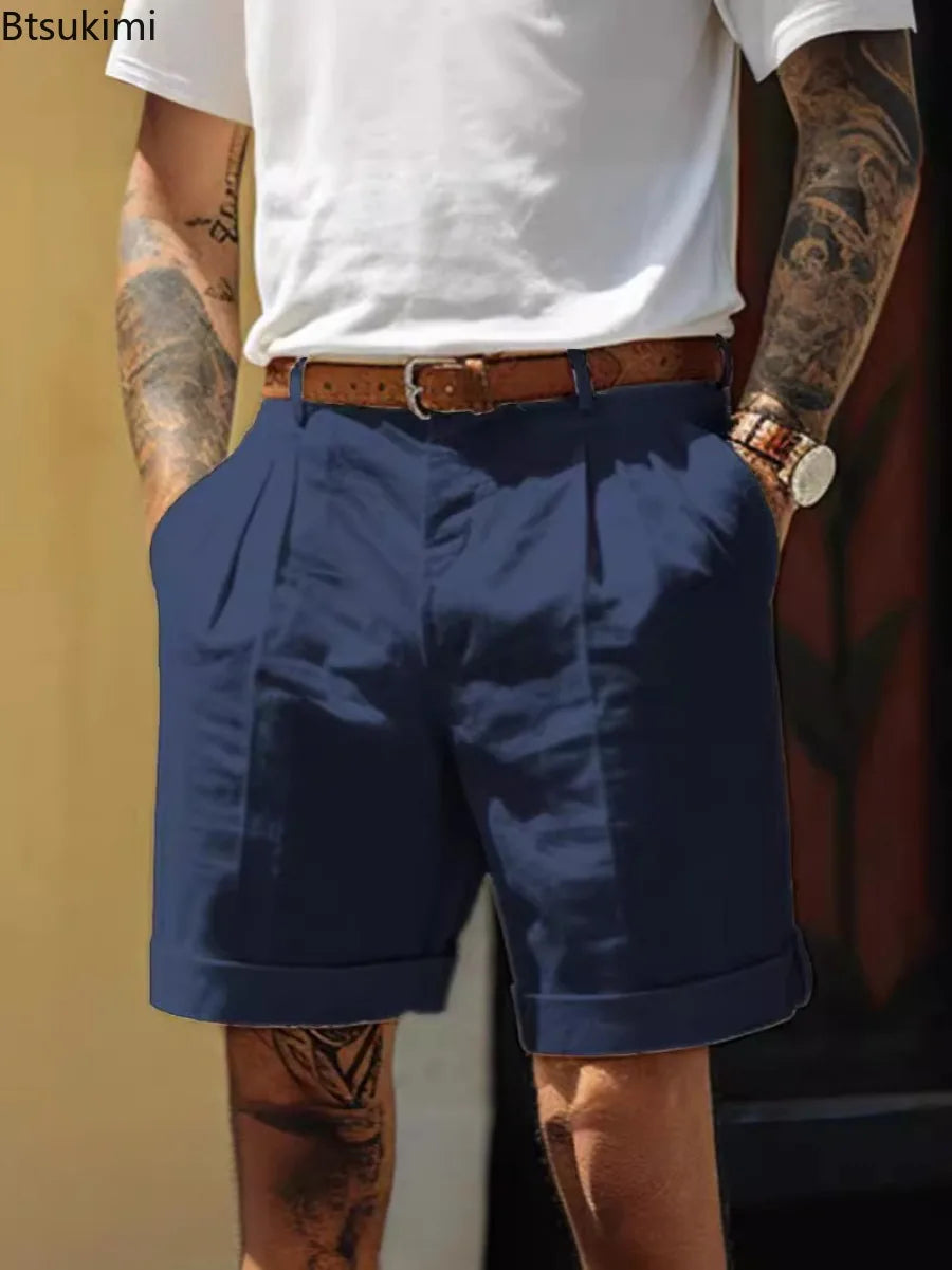 Shorts de Linho Casual - Estilo Fino