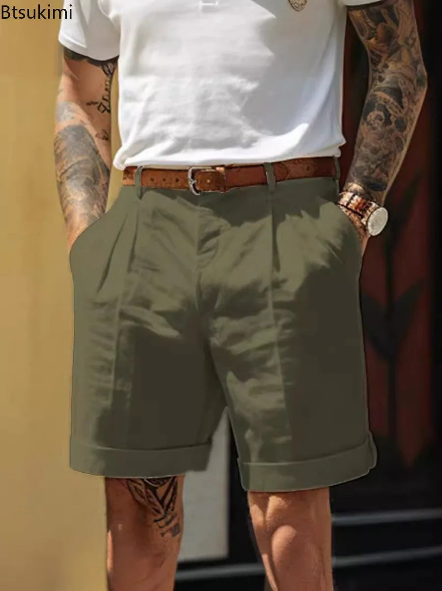 Shorts de Linho Casual - Estilo Fino