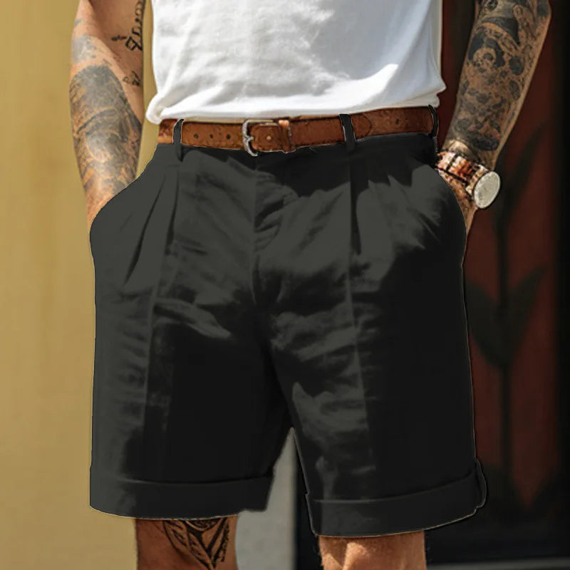 Shorts de Linho Casual - Estilo Fino