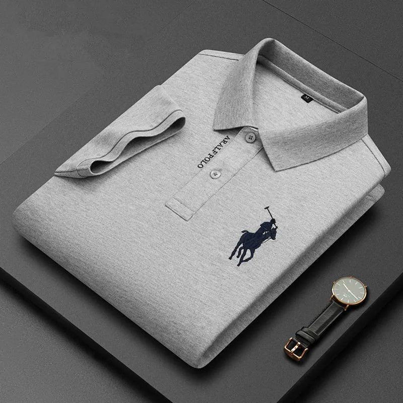 Camiseta Polo Clássica Bordada - Estilo Fino