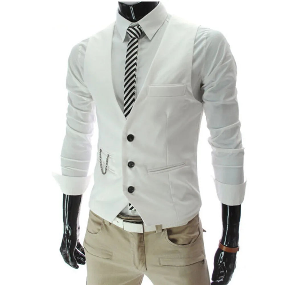 Colete Masculino Slim Fit Casual e Formal