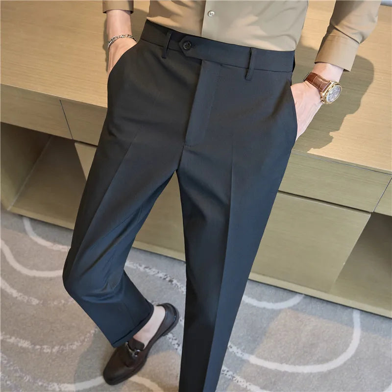 Calça Social Slim Fit Elegante - Tecido Flexível