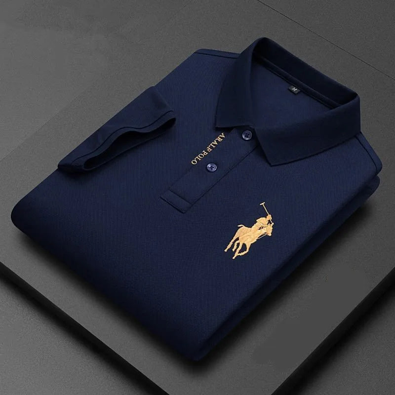 Camiseta Polo Clássica Bordada - Estilo Fino