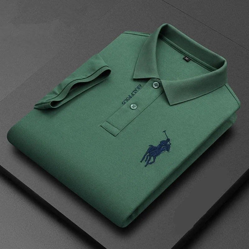 Camiseta Polo Clássica Bordada - Estilo Fino