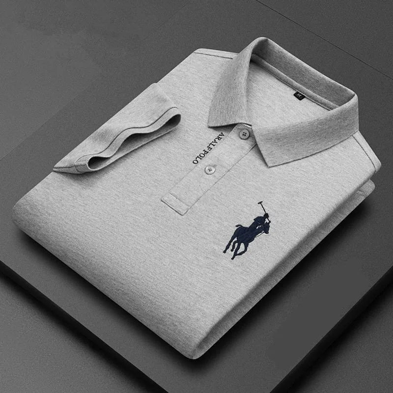 Camiseta Polo Clássica Bordada - Estilo Fino