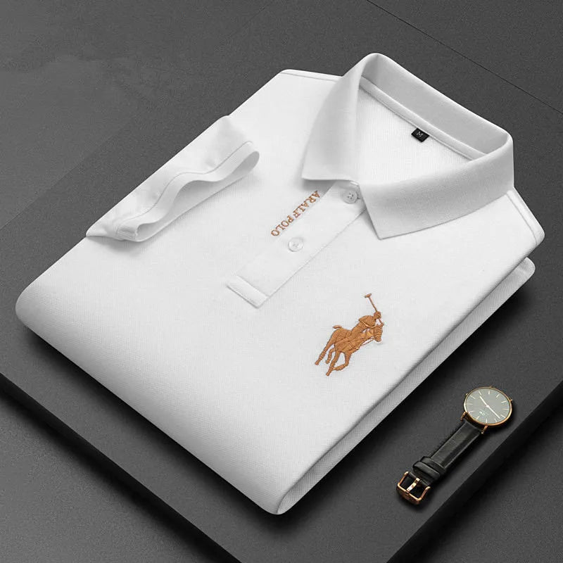 Camiseta Polo Clássica Bordada - Estilo Fino